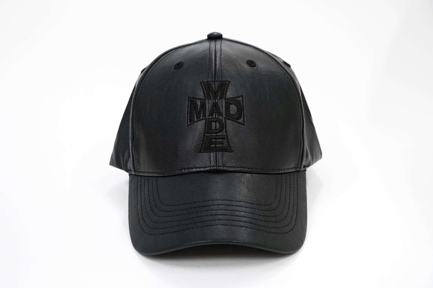 Embroidered PU Leather Cap