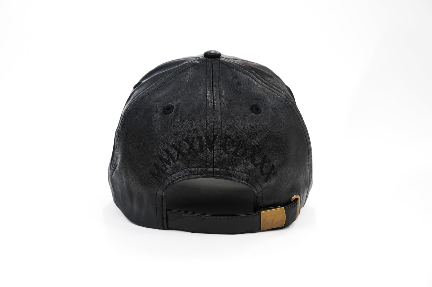 Embroidered PU Leather Cap