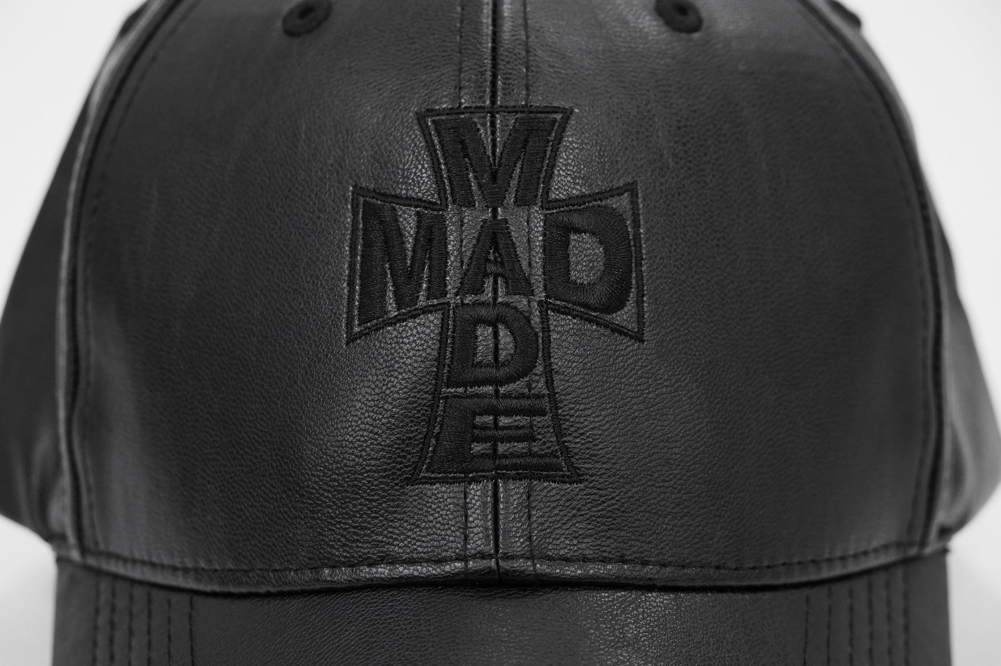 Embroidered PU Leather Cap