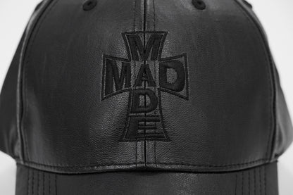 Embroidered PU Leather Cap