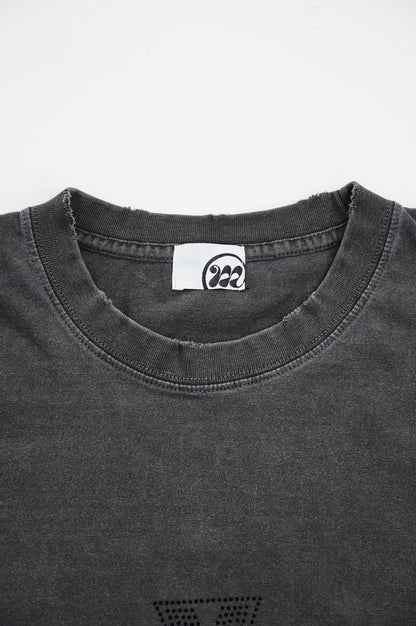 Distressed Rhinestone Long Tee