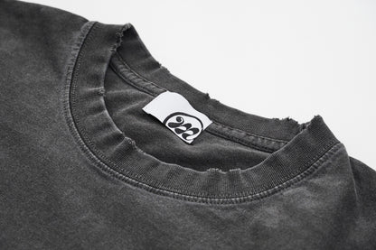 Distressed Rhinestone Long Tee